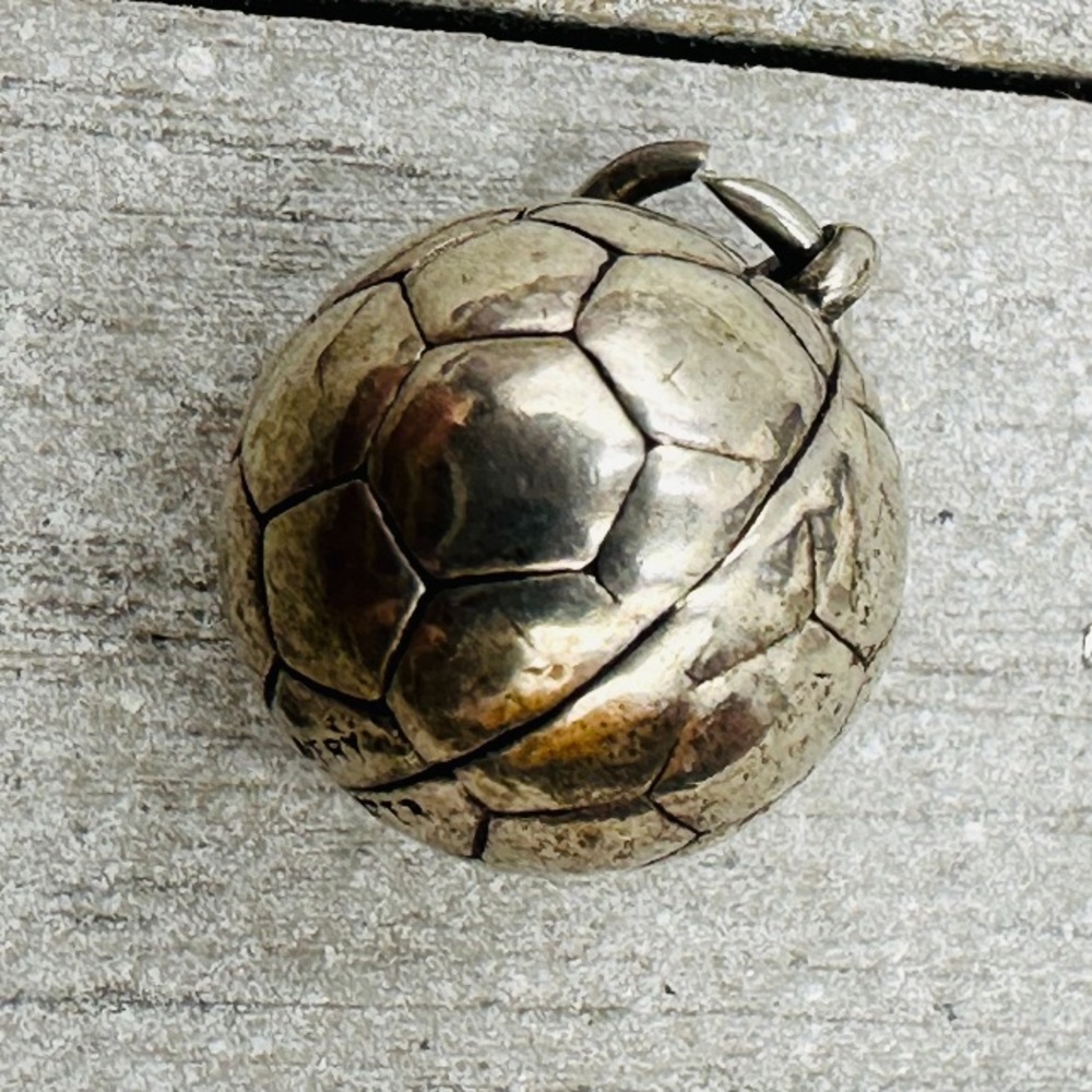 James Avery Solid Sterling Silver Soccer Ball Cha… - image 1